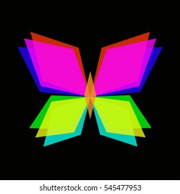 Colorful butterfly pattern element design