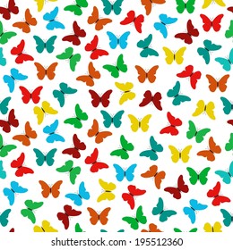 colorful butterfly seamless pattern