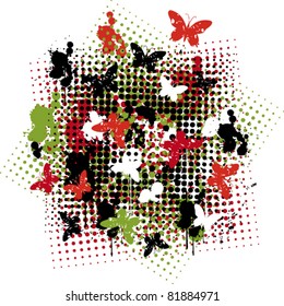 colorful butterfly t-shirt design