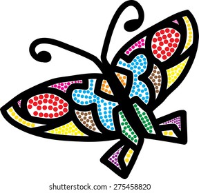 Colorful butterfly vector.