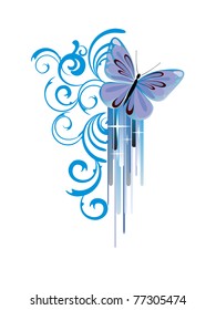 colorful butterfly - vector