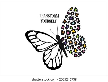 colorful butterfly vector art design hand drawn