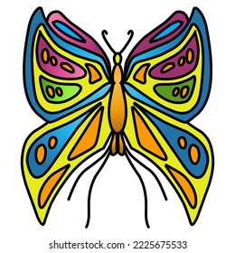Colorful butterfly vector design suitable for logos, stickers and others