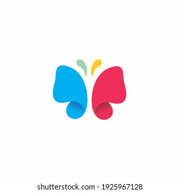 colorful butterfly vector icon symbol design