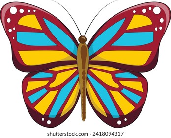 A colorful butterfly vector illustration