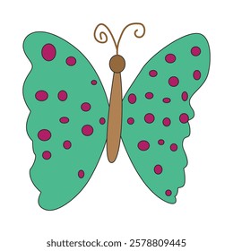A colorful butterfly vector illustration