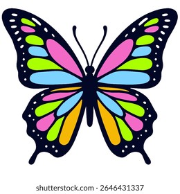 A colorful butterfly vector illustration