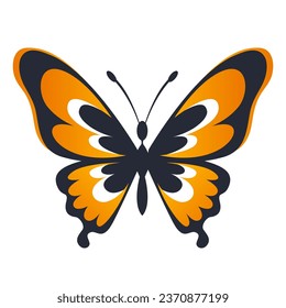 colorful butterfly vector illustration logo icon clipart isolated on white background