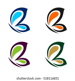 Colorful Butterfly Vector Logo Template