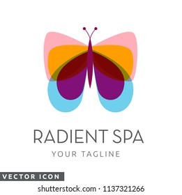 Colorful butterfly Vector Logo/Icon