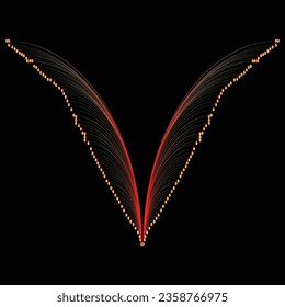 Colorful Butterfly wings icon on a dark background, easily editable icon