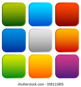 Colorful button, badge backgrounds with blank space. vector