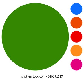 Colorful button, badge backgrounds set in several colors