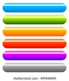 Colorful button, banner shape set