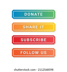 Colorful button collection set template