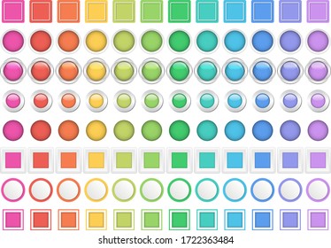 Colorful button design -Without arrow