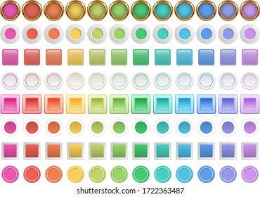 Colorful button design -Without arrow