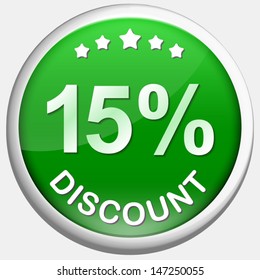 Colorful Button with Discount Value