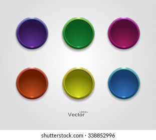 Colorful button, icons for your site. Vector illustration