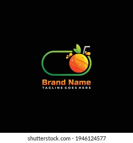 plantilla vectorial de ilustración de logotipo de botón colorido