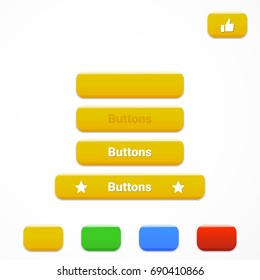 Colorful button set. Vector illustration