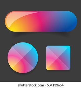 Colorful button vector