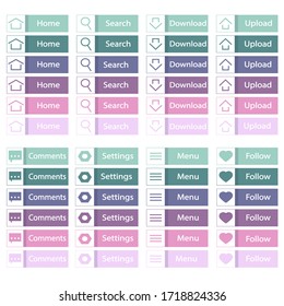 Colorful button for web.On a white background, Vector illustration.