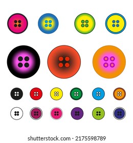 colorful buttons for clothes. Art collection. Vector illustration. stock image.