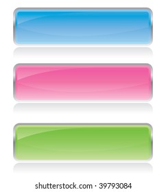 colorful buttons, labels