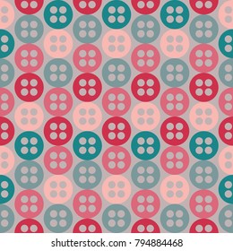 colorful buttons polka dots pattern vector for seamless desingn