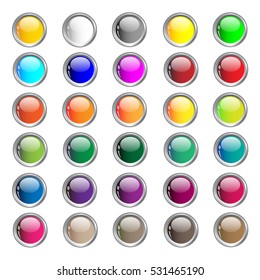 Colorful buttons set