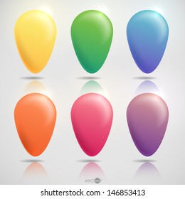 Colorful buttons.  Vector illustration. Eps 10.