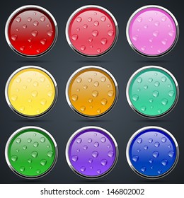Colorful buttons vector set