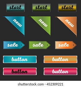colorful buttons for web site