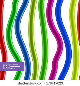 Colorful Cables. Seamless Background. Vector
