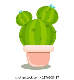 colorful cactus in the pot vector design