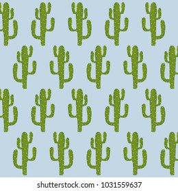 colorful cactus seamless pattern