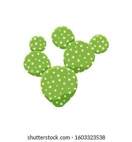 Colorful cactus and succulent plant vector illustration. Decorative isolated icon. Cartoon style doodle.