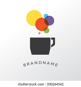 colorful cafe logo
