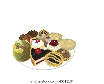 colorful cakes