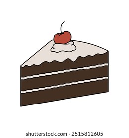 Colorful Cakes Illustration - Black Forest