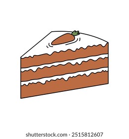 Colorful Cakes Illustration - Carrot Cake