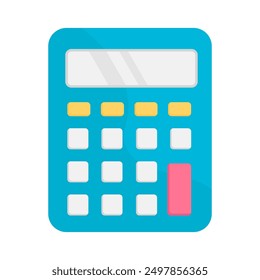 Colorful calculator flat icon. Isolated on white background