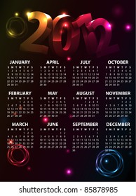 Colorful Calendar 2012
