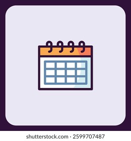 Colorful Calendar Icon Design for Scheduling and Planning Applications