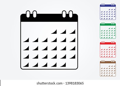 Colorful calendar icon vector design for business and education illustration