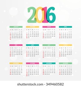 colorful calender