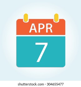 Colorful calender icon - Apr 7