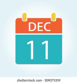 Colorful calender icon - Dec 11