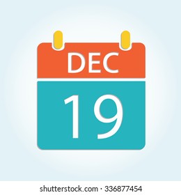 Colorful calender icon - Dec 19